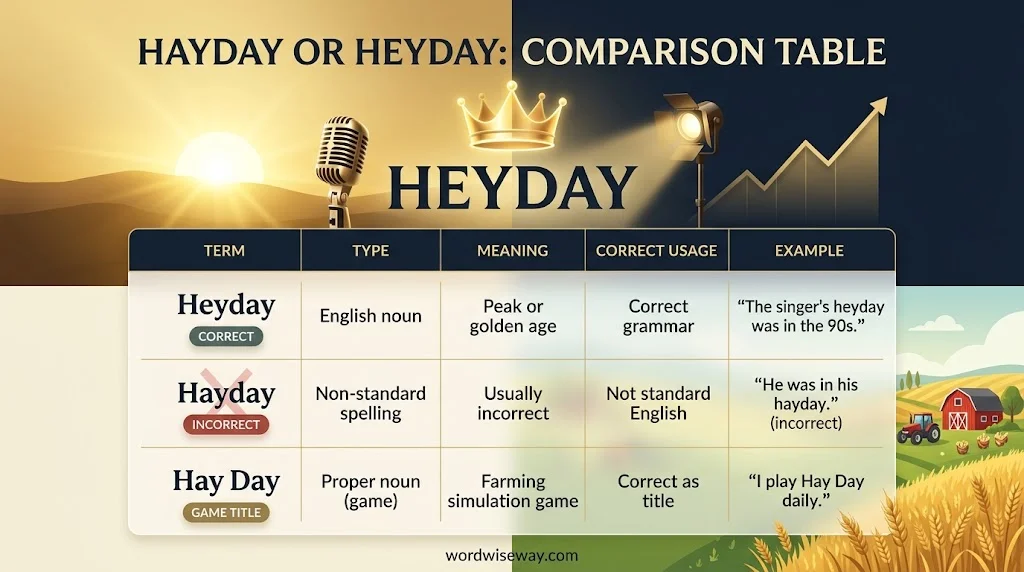 Hayday or Heyday: Quick Comparison