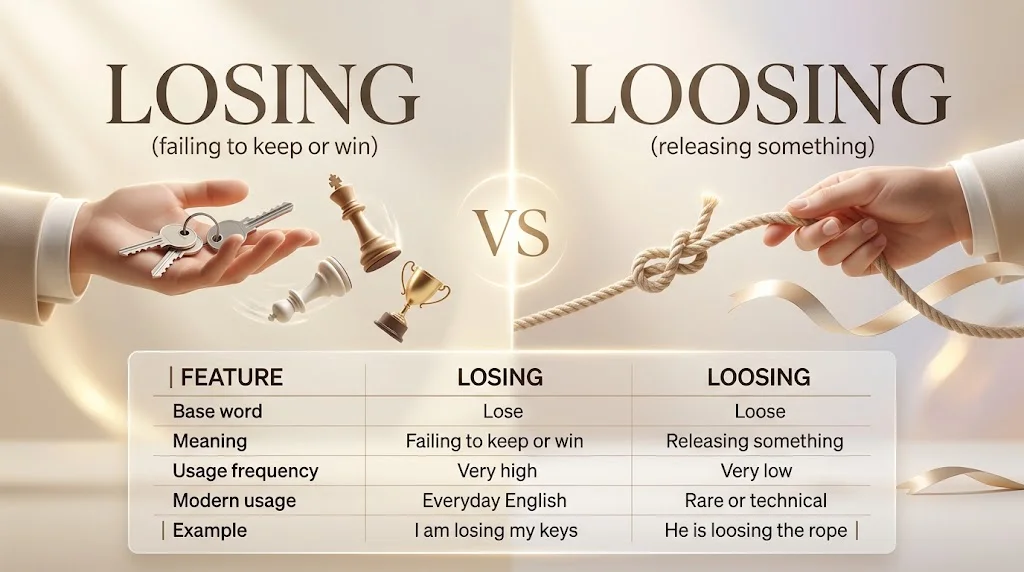 Losing vs Loosing: Quick Reference