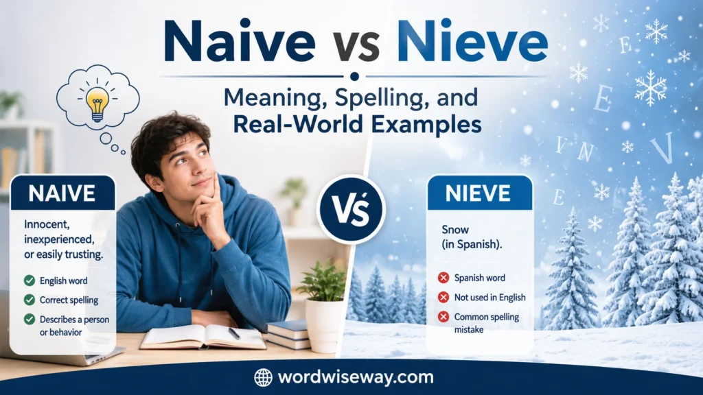 Naive vs Nieve: Meaning, Quick Answer