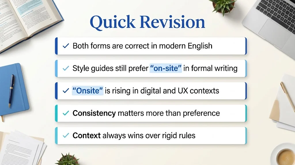 Quick Revision: Onsite vs On-Site