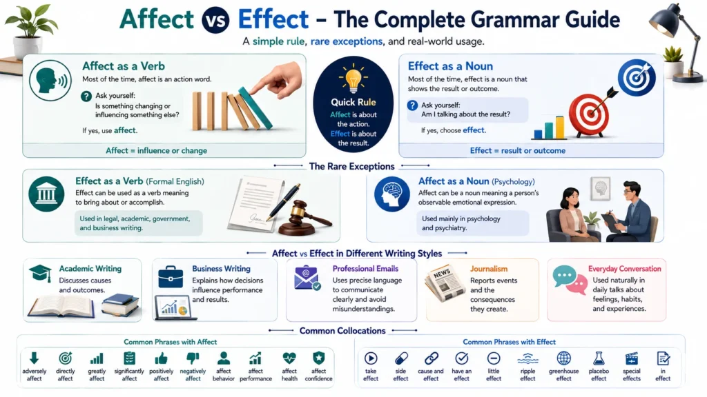 Affect vs Effect complete grammar explained