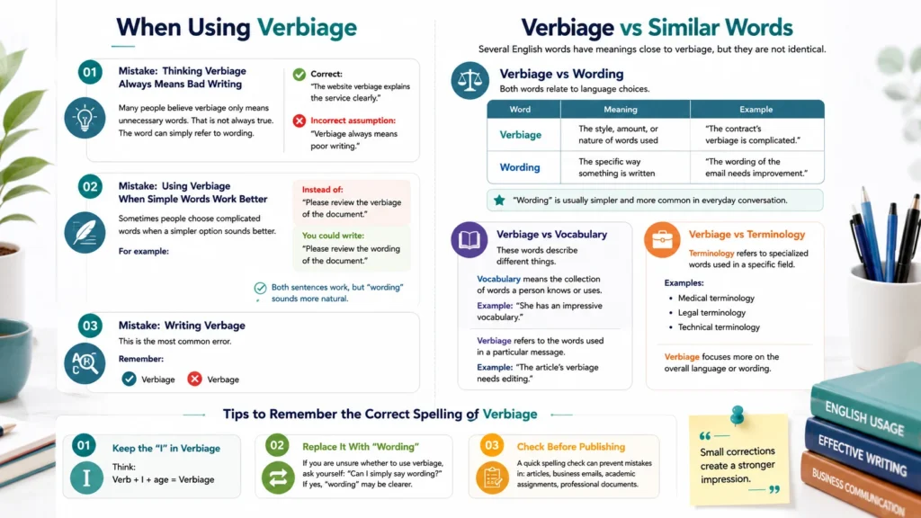 Verbiage complete grammar explained
