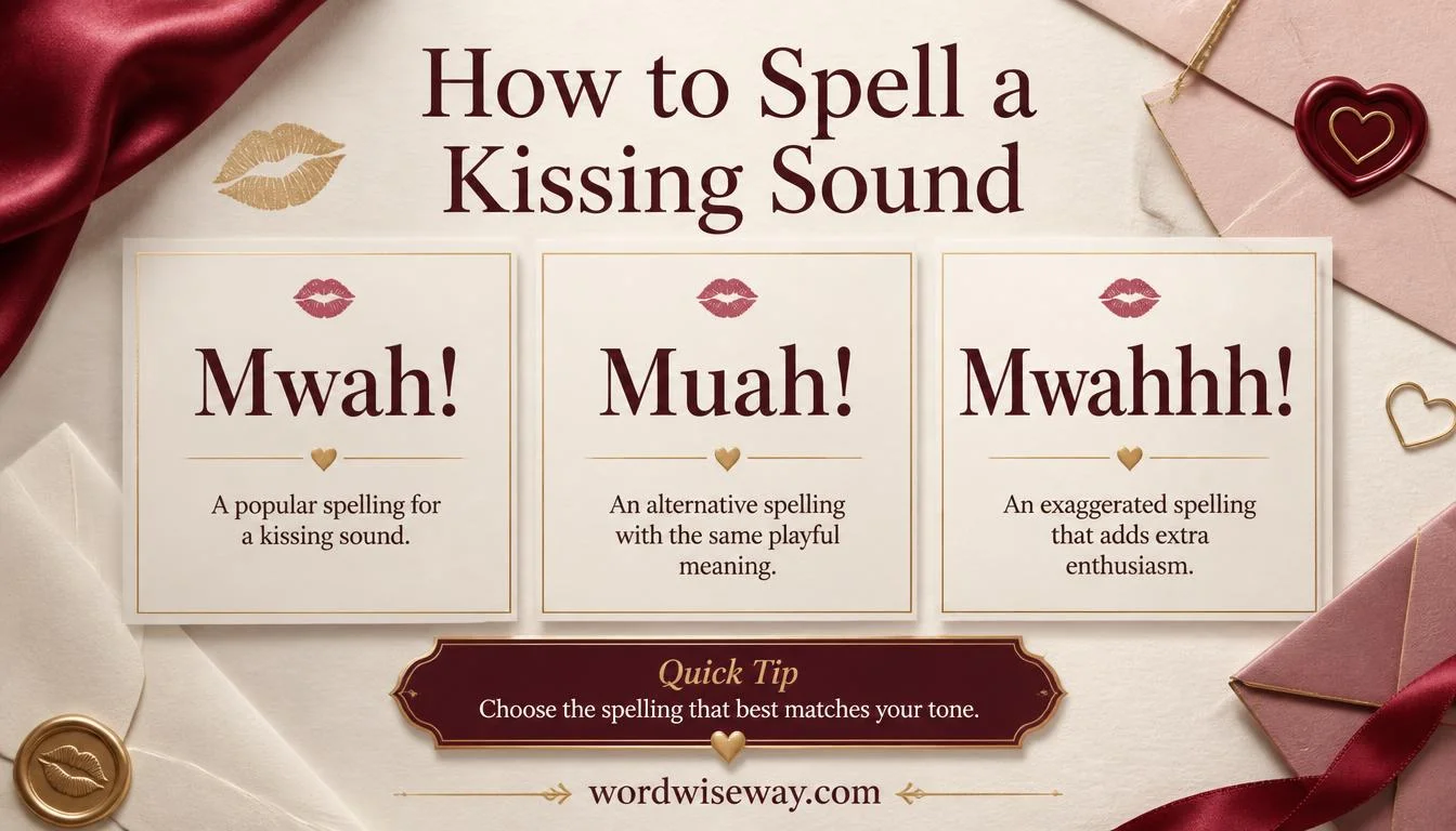 How to Spell a Kissing Sound Quick reference