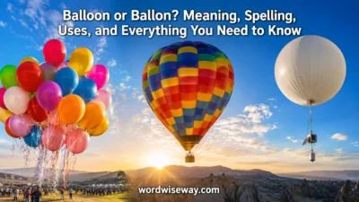 Colorful balloons including party balloons, hot air balloon, and weather balloon floating in a bright sky illustrating the difference between balloon types and usage.