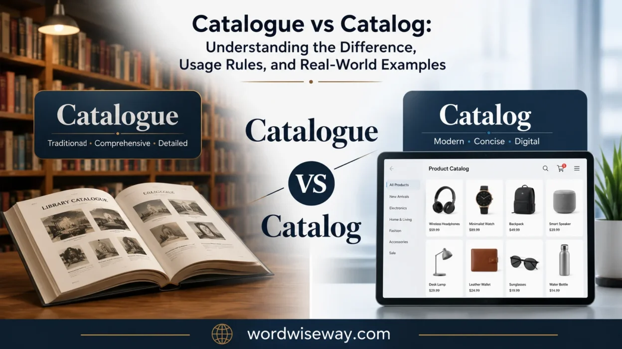 Catalogue vs Catalog: Difference