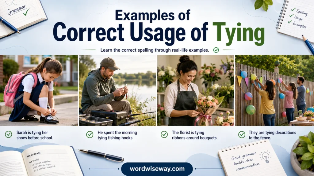 Examples of Correct Usage of Tying
