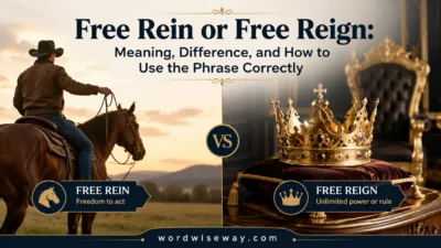 “Free Rein” or “Free Reign”