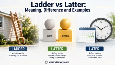 Ladder” vs “Latter” Meaning