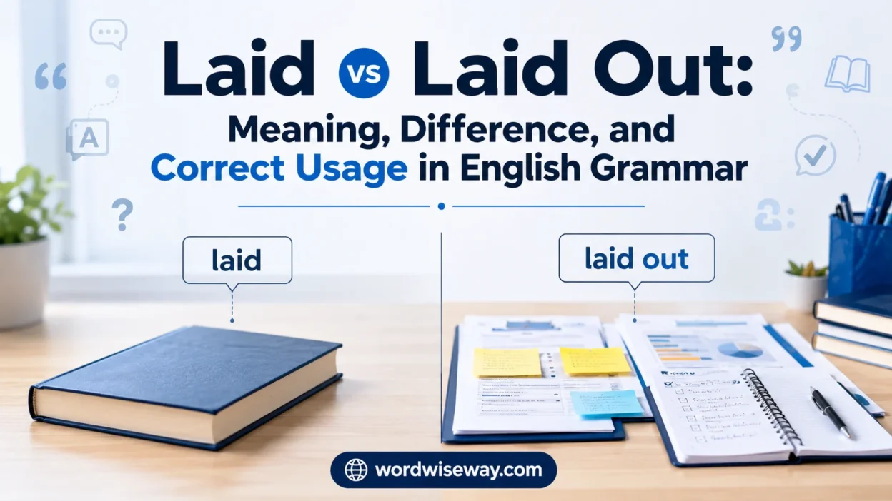 Laid vs Laid Out Meaning