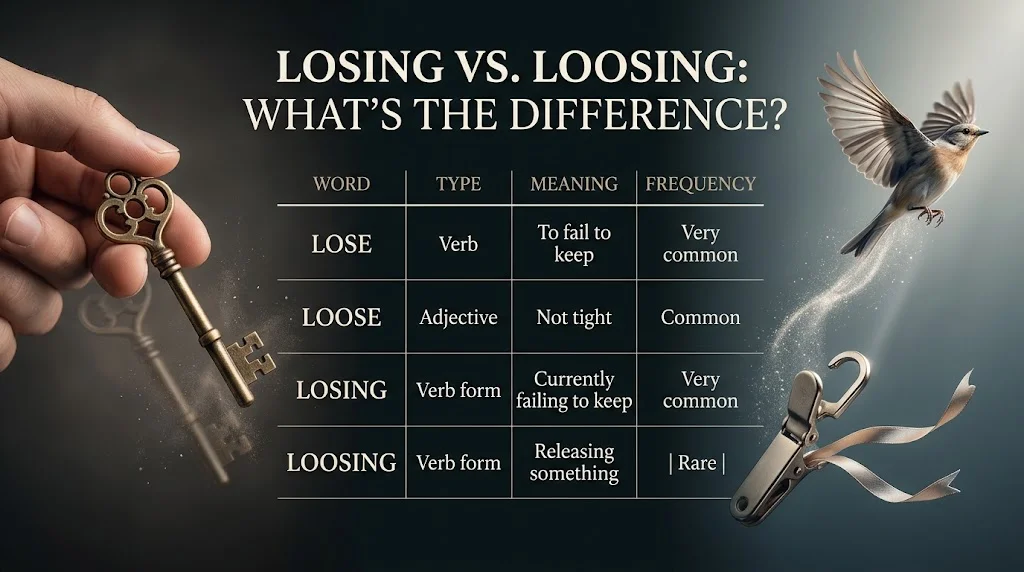 Losing vs Loosing: Difference
