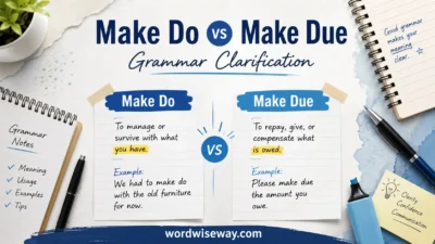 Make Do vs Make Due Grammar Clarification