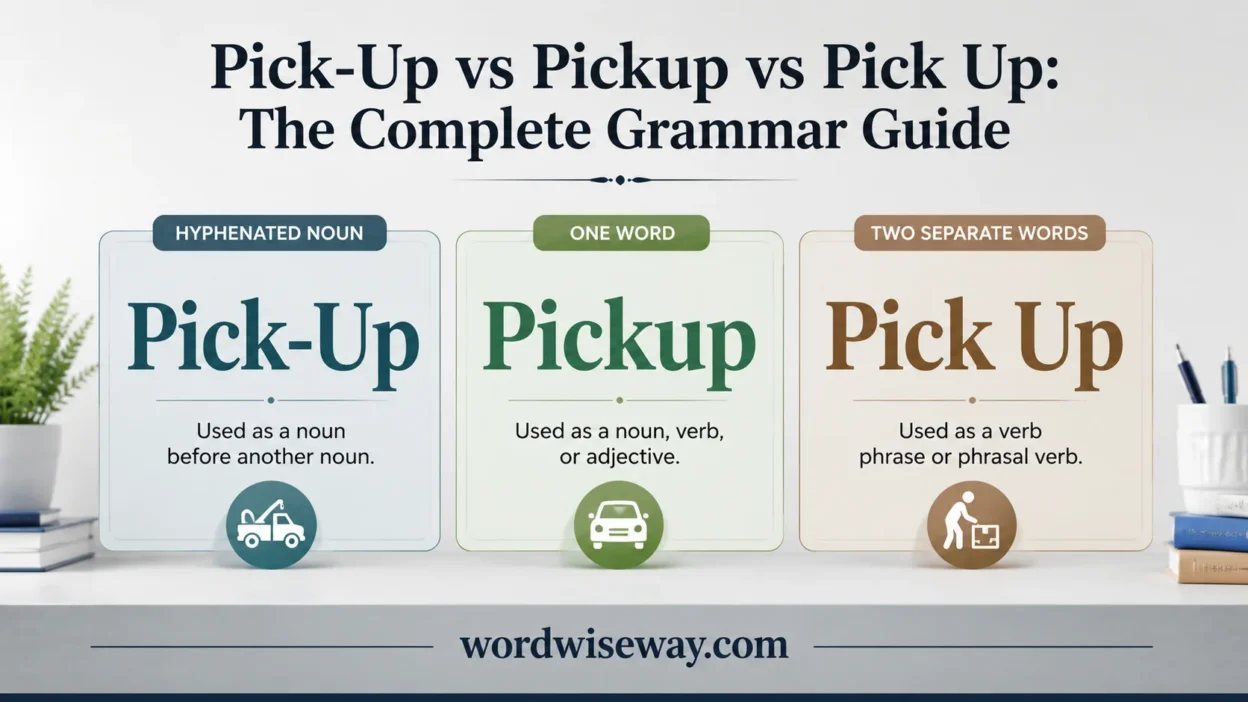 Pick-Up vs Pickup vs Pick Up