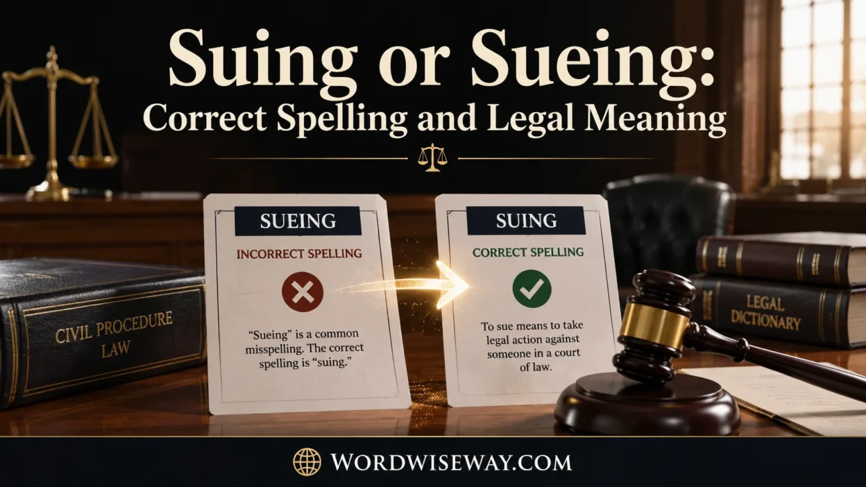 Suing or Sueing