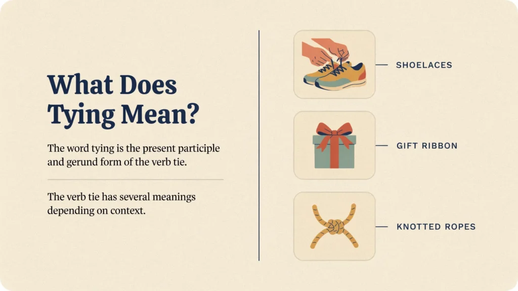What Does Tying Mean?