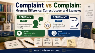 Complaint vs Complain
