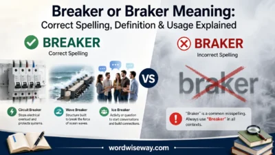 Breaker or Braker: Correct Spelling