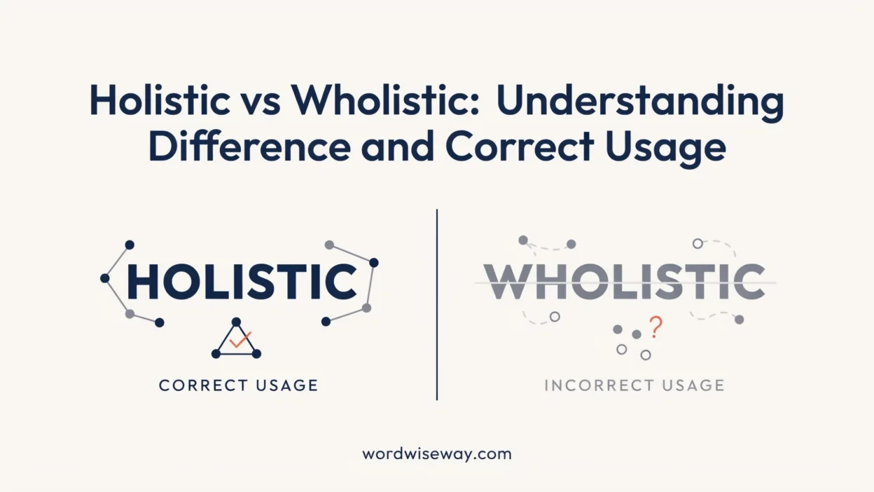 Holistic vs Wholistic