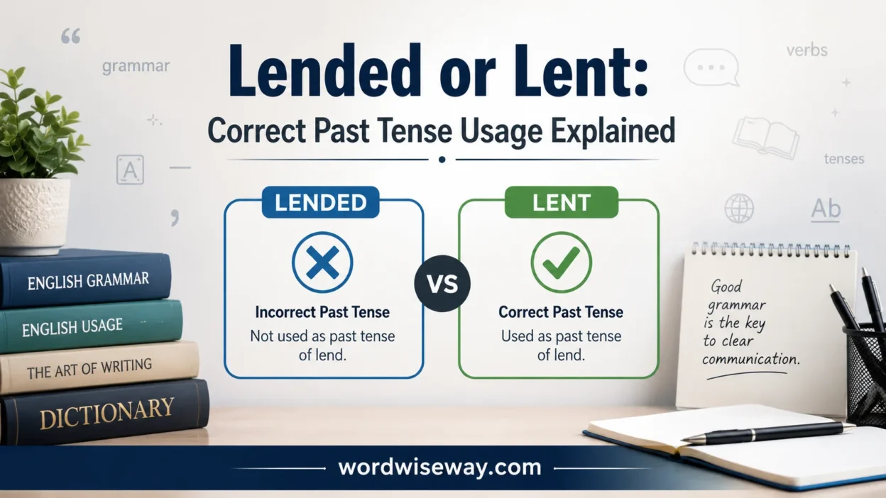 Lended or Lent