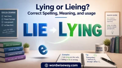 lieing or lying