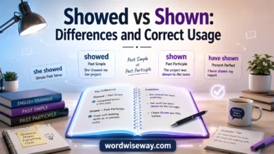 Showed vs Shown