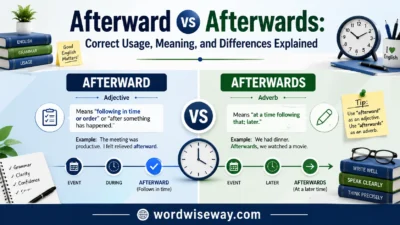 Afterward vs Afterwards