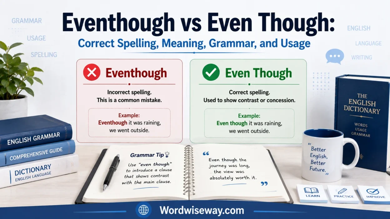 Eventhough vs Even Though