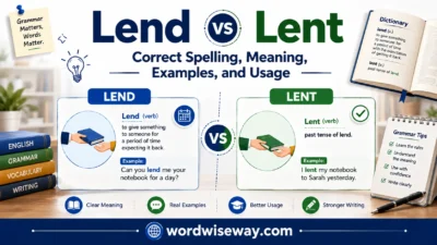 Lend vs Lent