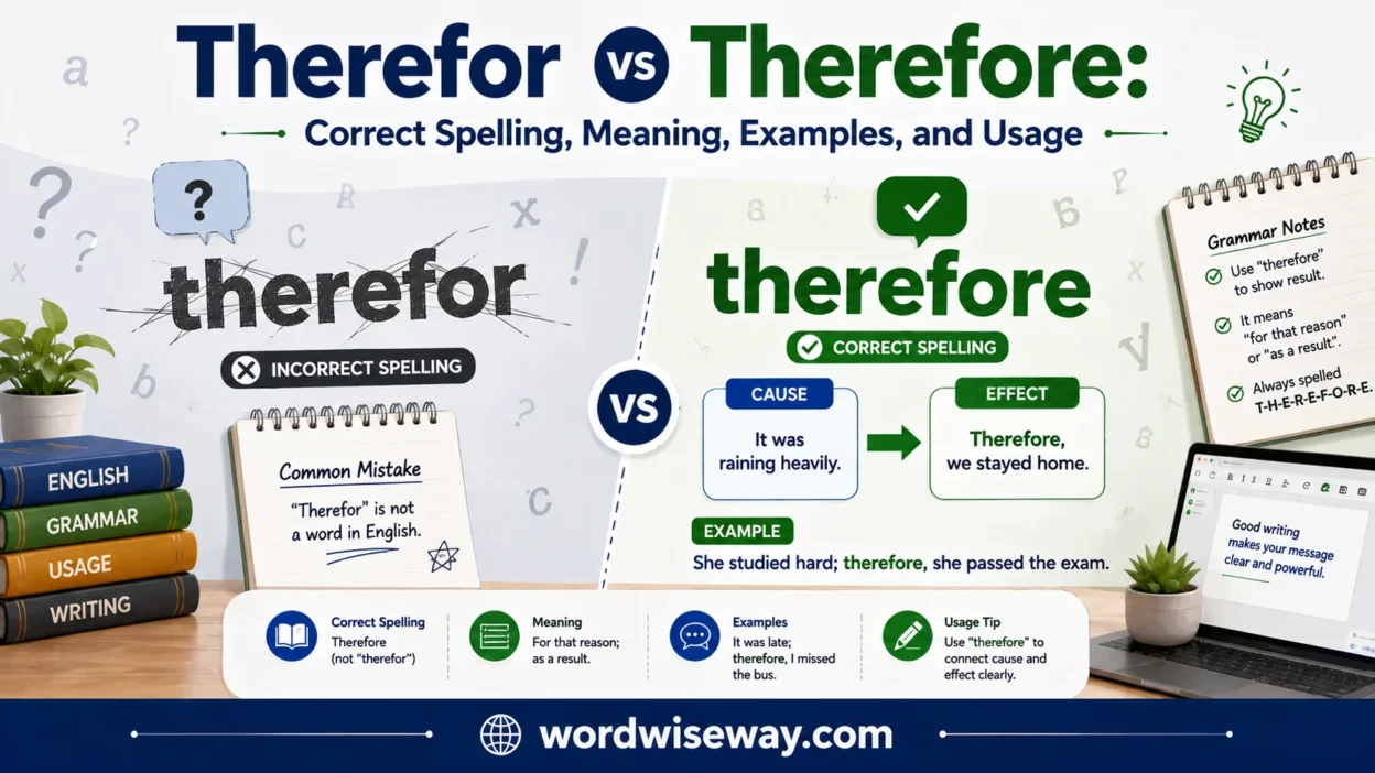Therefor vs Therefore