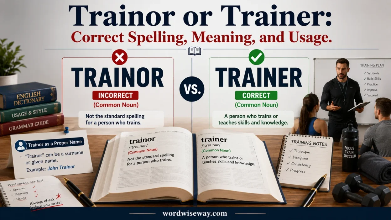 Trainor or Trainer