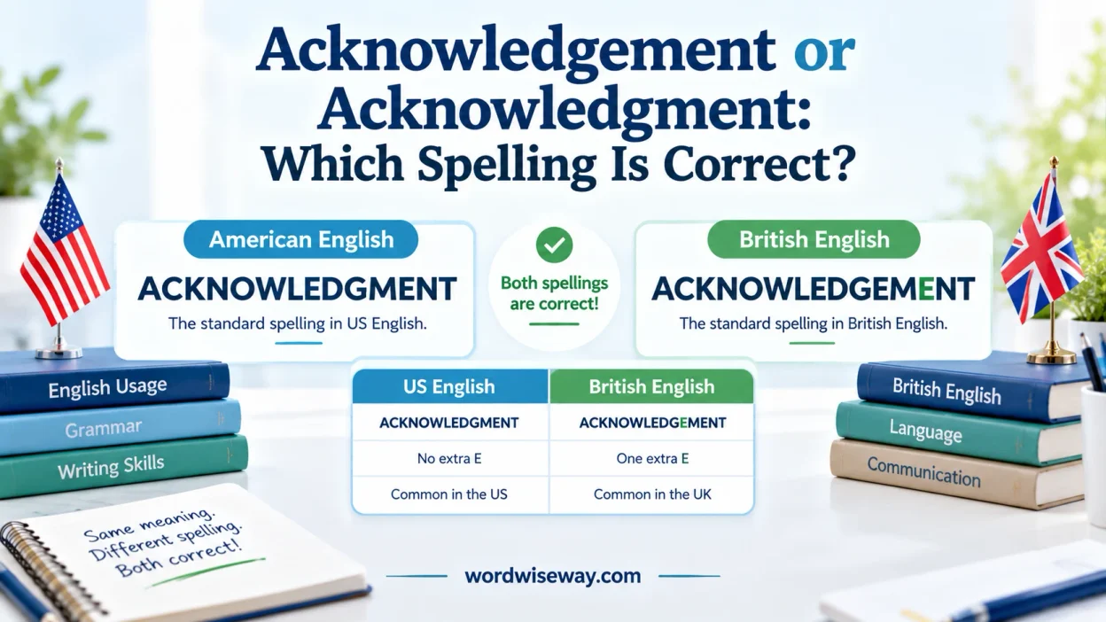 Acknowledgement or Acknowledgment