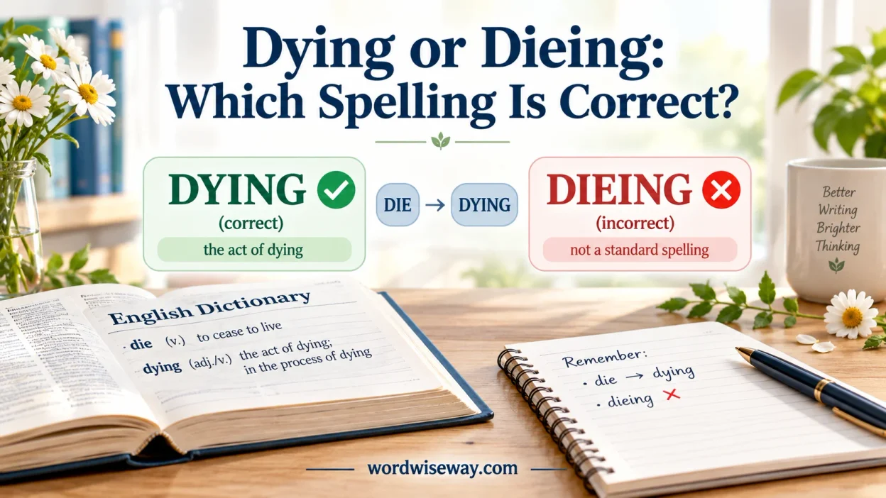 Dying or Dieing