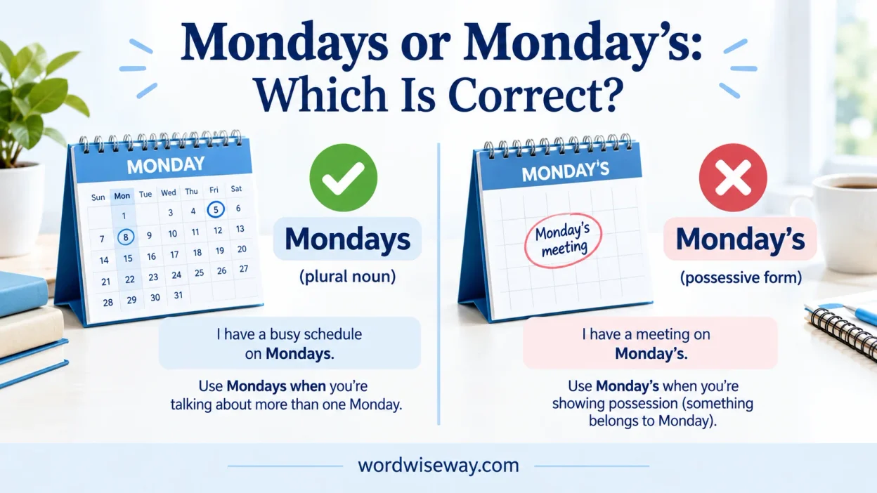 Mondays or Monday’s