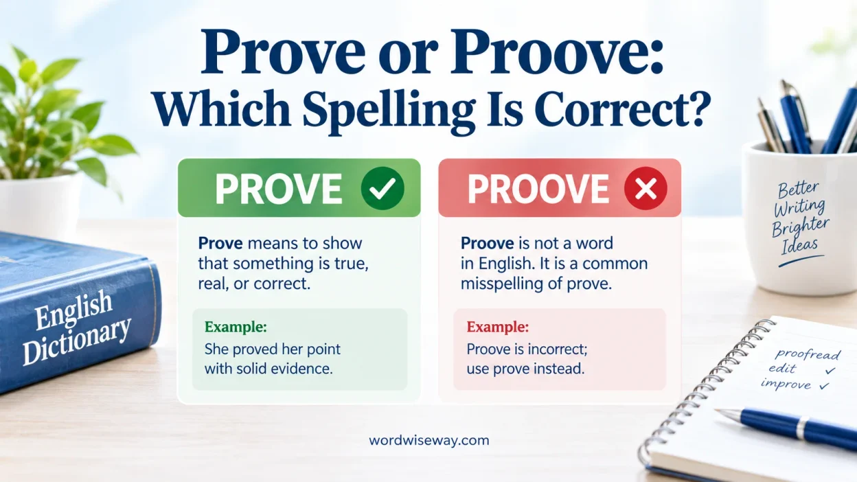 Prove or Proove