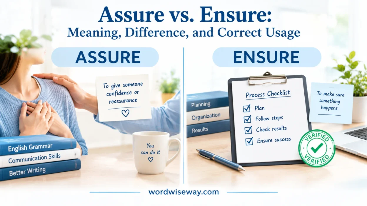 Assure vs. Ensure
