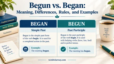 Begun vs. Began