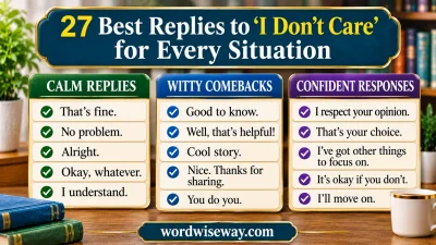Best Replies to I Don’t Care