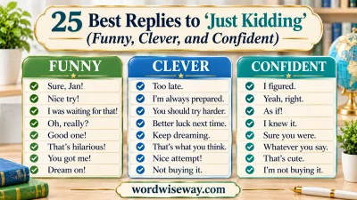 Best Replies to just Kidding