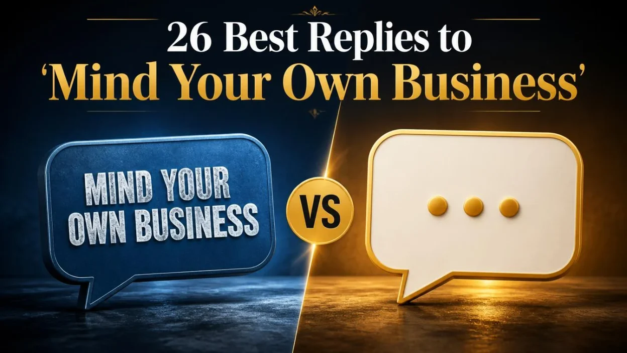 Best Replies to Mind Your Own Business