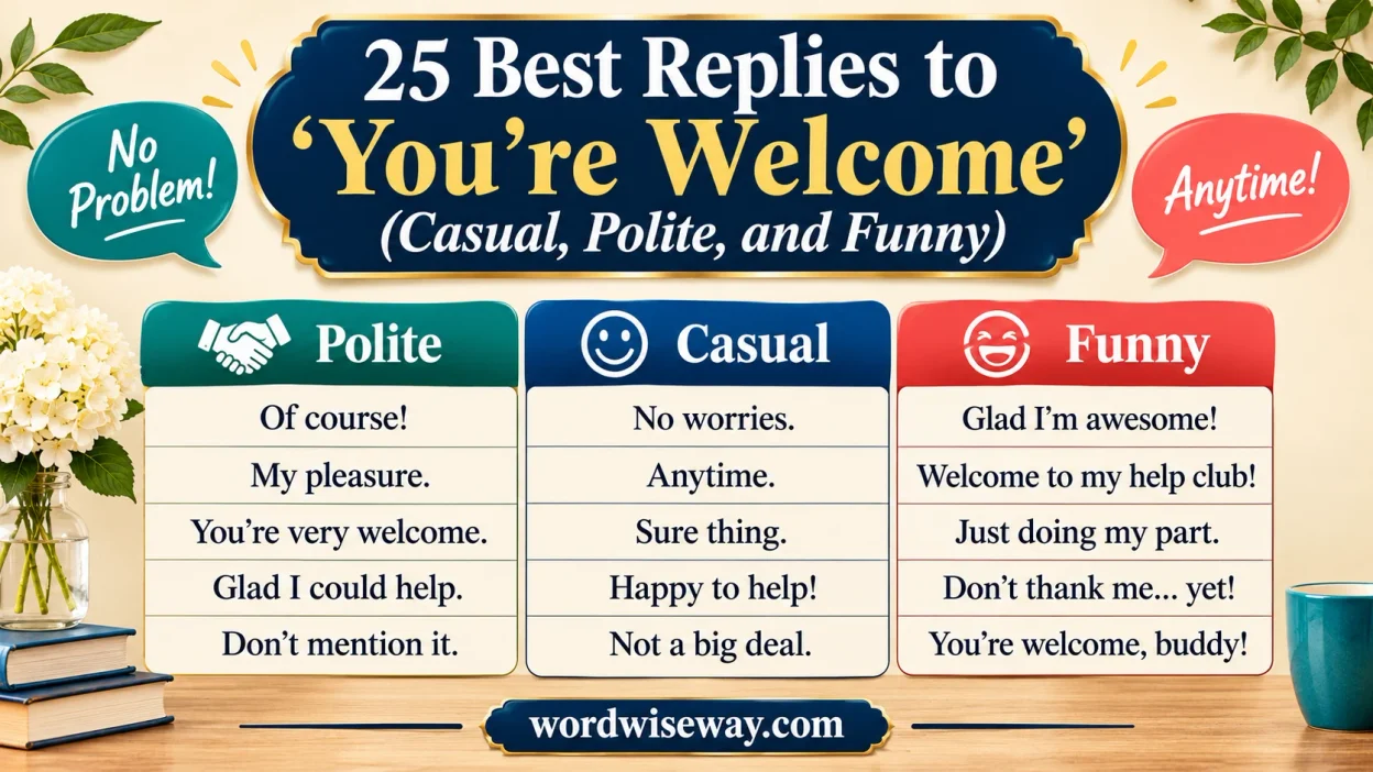 Best Replies to You’re Welcome