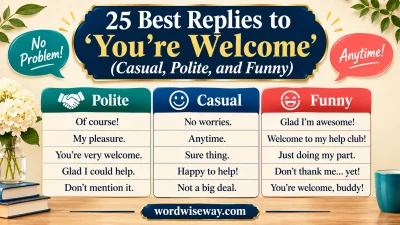 Best Replies to You’re Welcome
