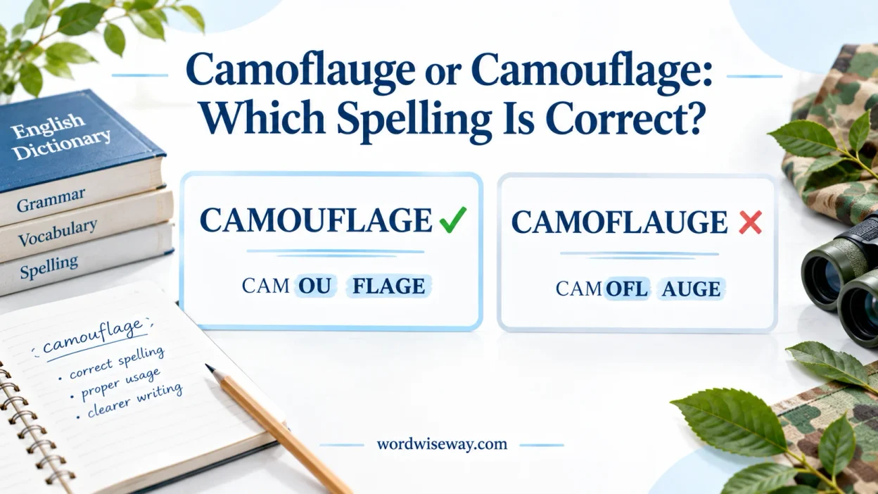 Camoflauge or Camouflage