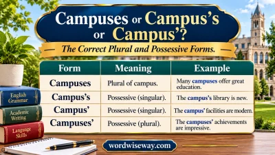 Campuses or Campus’s or Campus’