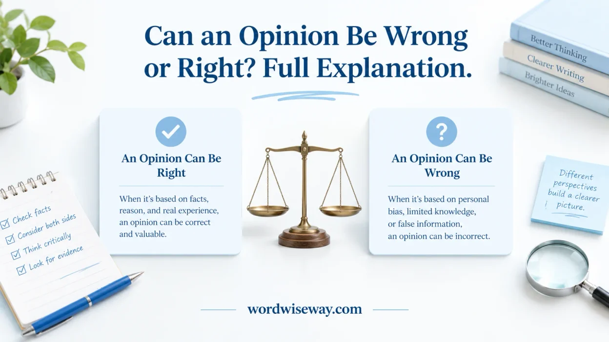 Can an Opinion Be Wrong or Right