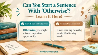 Can You Start a Sentence With Otherwise
