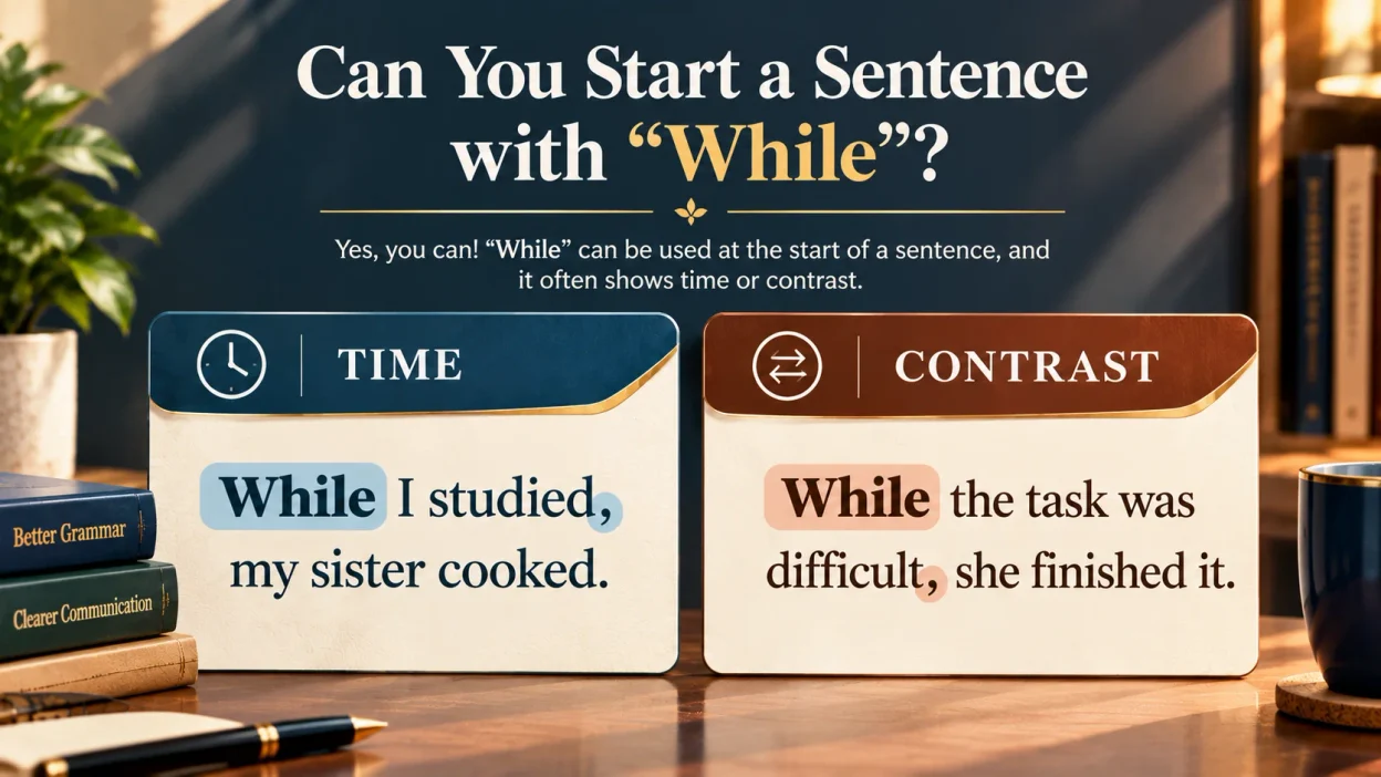 Can You Start a Sentence With While