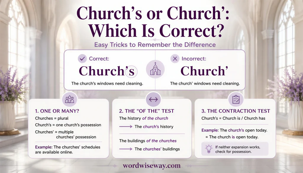 Churches or Church’s or Churches’ Complete Grammar