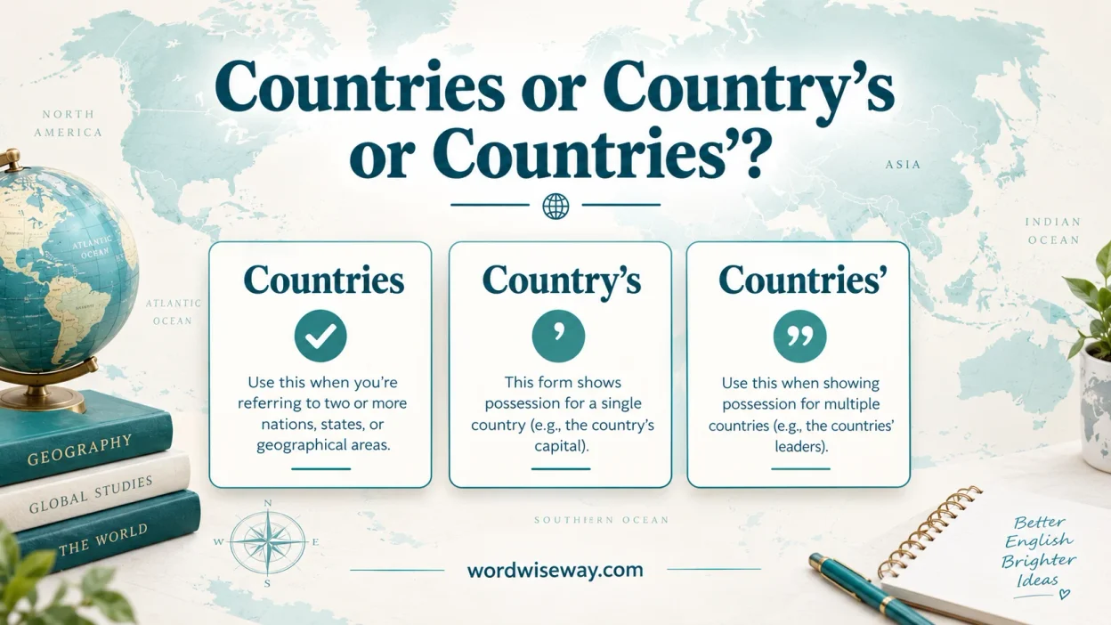 Countries or Country’s or Countries’