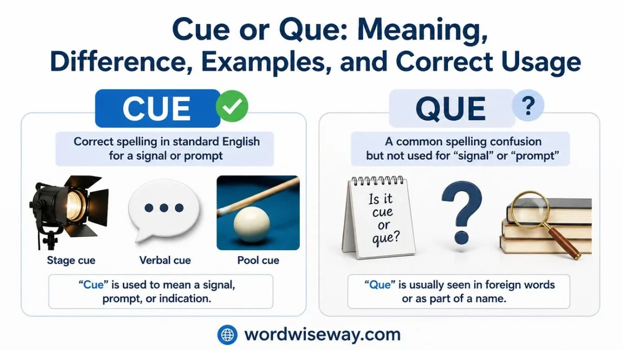 Cue or Que