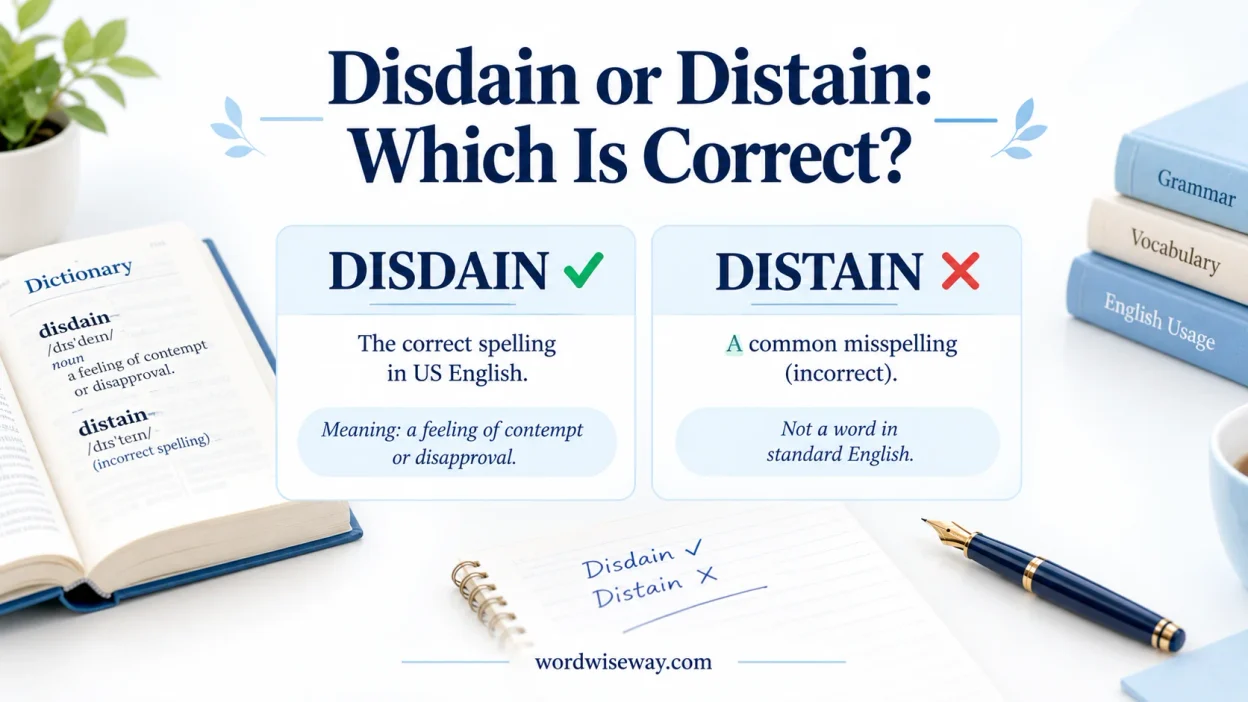 Disdain or Distain