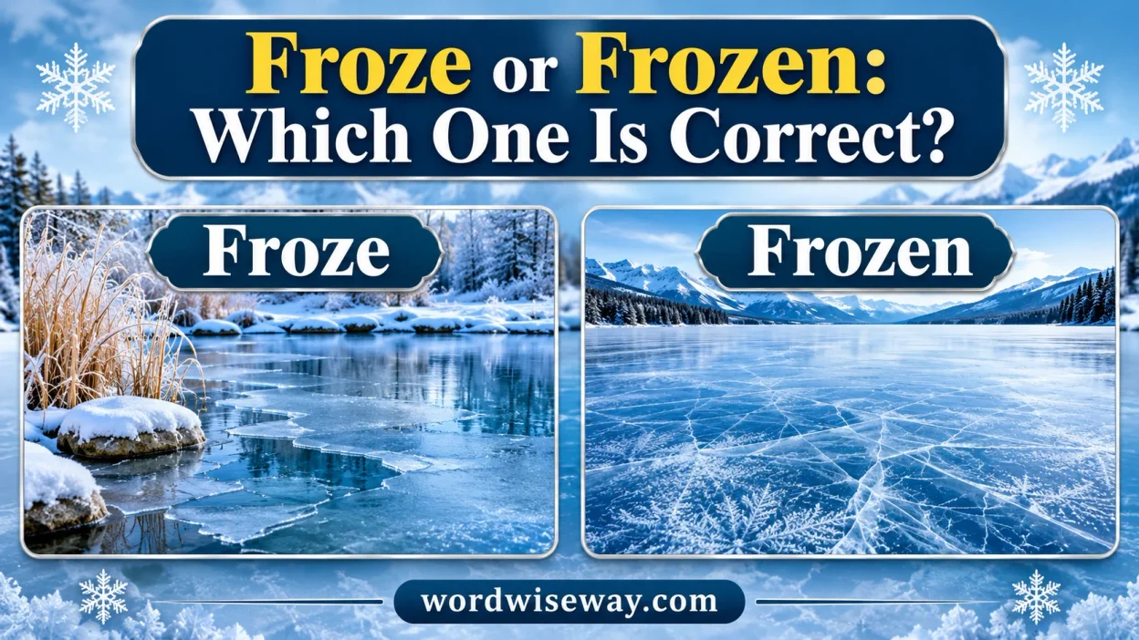 Froze or Frozen